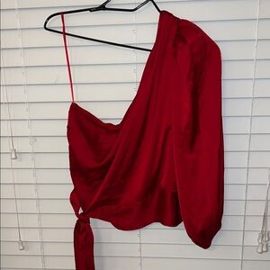 Express Red One-Shoulder Top
